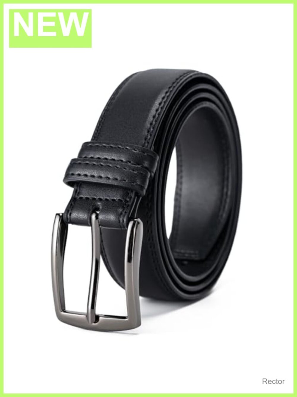 Mens Leather Dress Belt Classic Pin Buckle Formal Casual Work